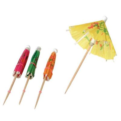 China High Quality Disposable Wholesale Custom Printing Cocktail Umbrella Disposable Toothpicks for sale