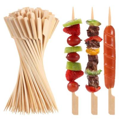 China Direct Selling 9cm 15cm 20cm Non-Stick BBQ Plant Flat Paddle Teppo Bamboo Skewer With Custom Logo for sale