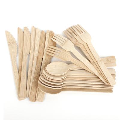 China Hotel Kitchen Good Quality LOGO Natural Bamboo Disposable Cutlery Home Custom Knife for sale