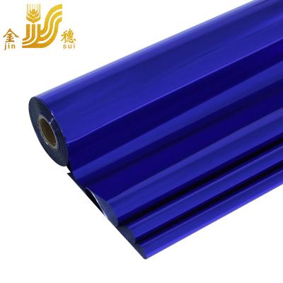 China JINSUI Big Price Paper Clear Multiple Blue Color Hot Stamping Foil For Fabric Leather for sale