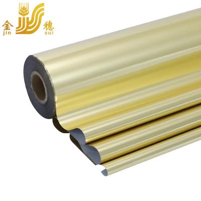 China JINSUI Hot Stamping Foil Roll 64cm Width Matte Paper / Plastic Gold Color For Plastic for sale