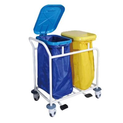 China SL-L02 Hospital Hospital Hotel Stainless Steel Canvas Laundry Cleaning Trolley for sale