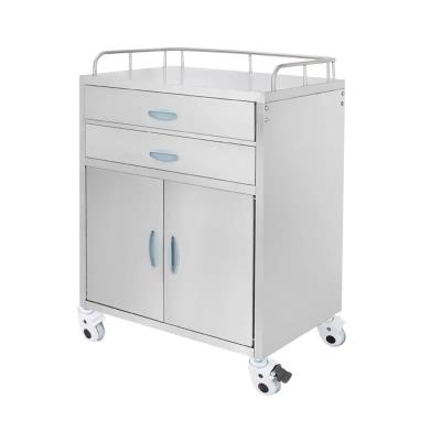 China SL-T82 Hospital Hospital Stainless Steel Treatment Trolley Medical Trolley With Drawers for sale