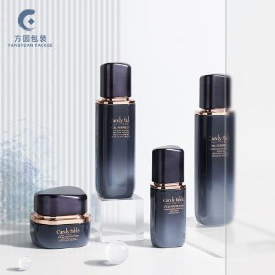 China In Stock Wholesale Custom Luxury Creative Newest Design Color Cosmetic Containers Set With Pump Packing Bottle For Cosmetic for sale