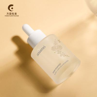 China Wholesale New Design Cosmetic 30ml 40ml 50ml Frosted Dropper Bottle Serum Essential Oil Bottles Glass Cosmetic Dropper Bottle for sale