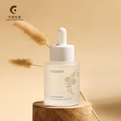 China 2022 New 30/40/50ml Wholesale Arrived Cosmetic Essential Oil Serum Bottle Dropper Cylinder Clear/Frosted Thick Bottom Glass Bottles for sale