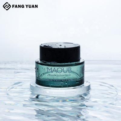 China New Design 50g Cosmetics Cosmetic Packaging Green Clear Cosmetic Containers Face Cream Jars for sale