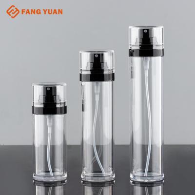 China Manufacturer Luxury PET Bottle 50ml 80ml 100ml China Plastic Spray Bottles With Black Lid Transparent Spray Bottle for sale