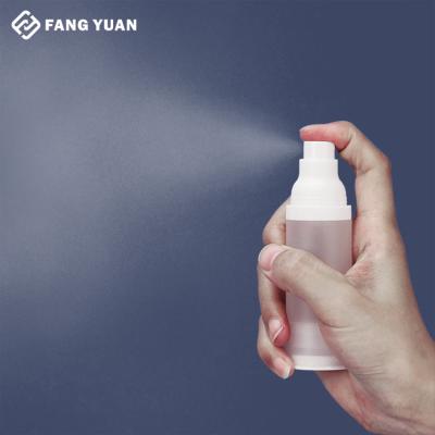 China In Stock 30ml High Quality Round Frosted Transparent Cylindrical Airless Pump Bottle Plastic Spray Bottle for sale