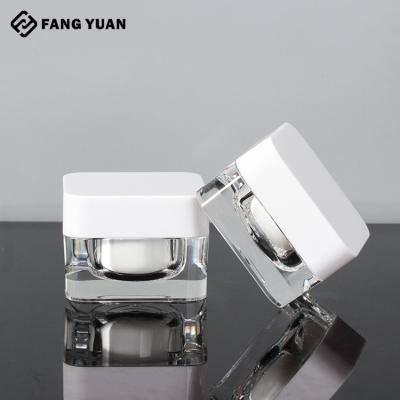 China China factory double layer cosmetic jars 15g 30g 50g acrylic plastic jars for eye cream cosmetic jar for sale