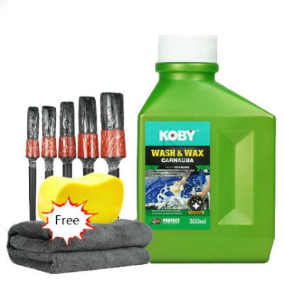 China Engine Maintenance KOBY Motorcycle Powerful Decontamination High Foaming Wash 300ML Cleaner Wax Carnauba for sale