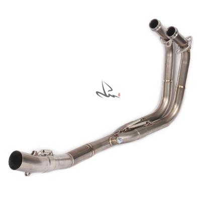 China High Quality Titanium Motorcycle Front Link Pipe For Kawasaki Ninja 400 Z 400 Titanium Alloy Sanhang Alloy for sale