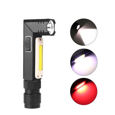 China ABS+Aluminum Hot Selling Amazon 90 Degree Modes Aluminum BRITE LED Portable Rechargeable Handy Working Flashlights for sale