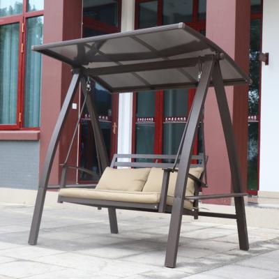 China Patio\Garden\Outdoor Outdoor Swings\Hotel\Restaurant\Cafe For Adults 2 Seater Chair Bed With Cushion Leisure Canopy Two Patio Swing for sale