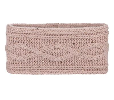 China Women Wide Ear Paillette Headband Winter Popular Crochet Knitting Warm Headband for sale