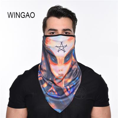 China Triangle Casual Scarf Balaclava Face Mask Sun Protection Bandanas Neck Cuff Unisex UV Floral Printing for sale