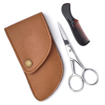 China Beard Shaping Tools High Quality Grooming Scissors Plastic Beard Comb for sale