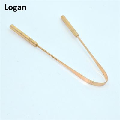 China High Quality Tongue Scraper Copper Tongue Cleaner Scraper, 100% Made of Pure Copper for sale