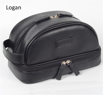 China Convenient High Quality PU Leather Travel Toiletry BagShaving Dopp Kit for sale