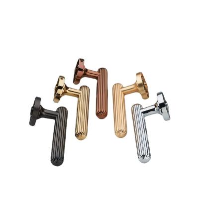 China Gray Gold Door Handles Double Sided Silent Door Handle Lock Modern Black Mute Lock Handles Knobs Bedroom for sale