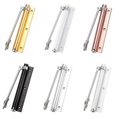 China Modern Adjustable Door Closer Automatic Door Spring Soft Narrow Aluminum Alloy Door Closer Fireproof Heavy Duty Hardware for sale