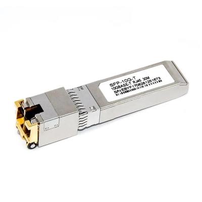 China Data Center SFP+ Transceiver 10G RJ45 10GBASE-T Copper 10g SFP Module for sale