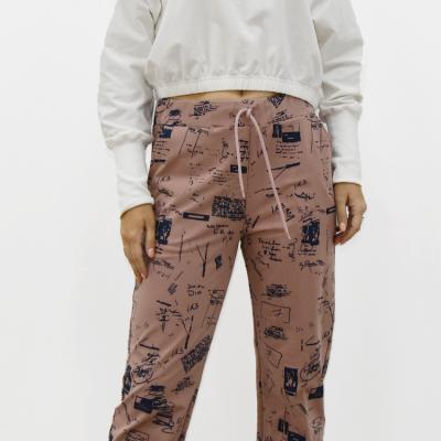 China 2022the new fashion high quality women QUICK DRY printing high waisted long pants for sale