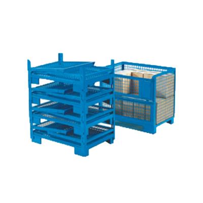 China High Quality Folding Warehouse Folding Pallet Box Container With Storage Cage for sale