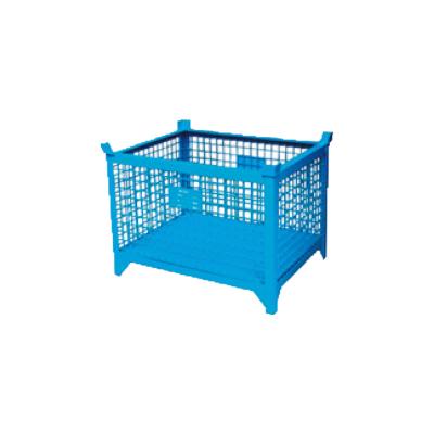 China Factory Direct Customized Lockable Metal Wire Container Folding Mesh Pallet Box Metal Cage For Warehouse System for sale