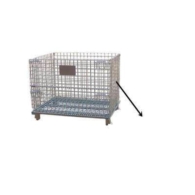 China China Manufacturer Custom Design Steel Q235 Stackable Warehouse Rack Collapsible Metal Wire Mesh Cage Storage Cabinet For Warehouse System for sale