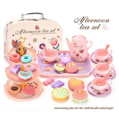 China Plastic Amazon Sells Girl's Toys Family Play Afternoon Tea Set Kitchen Toys for sale