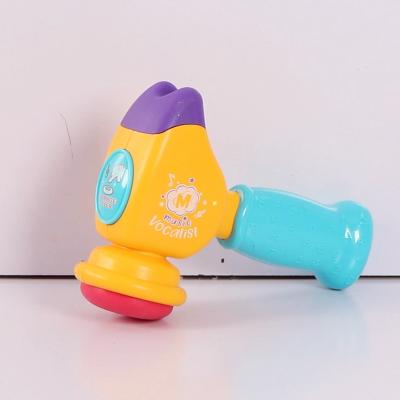 China 2022 Plastic Hammer Learning Educational Children's Music Baby Games Silicone Hammer Toys With Lights And Sound 21.2*6.5*16cm for sale