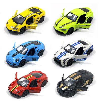 China 6 Models Mixed Factory Direct Alloy Die Casting 1:43 Toy Car Model Car Simulation Die Casting Children'S Sports Car Metal Model Die Casting for sale