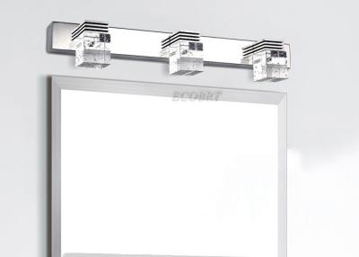 China IP65 Square Contemporary wall lights / K9 Crystal Bathroom Lamps for sale