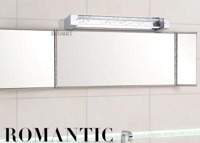 China Wall Vanity Bathroom LED Mirror Light 18W Crystal Silver Finish 100-240V for sale