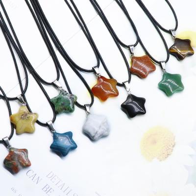 China Cheap Natural Crystal Star Charm CLASSIC Customized Matching Pendant Necklace for sale