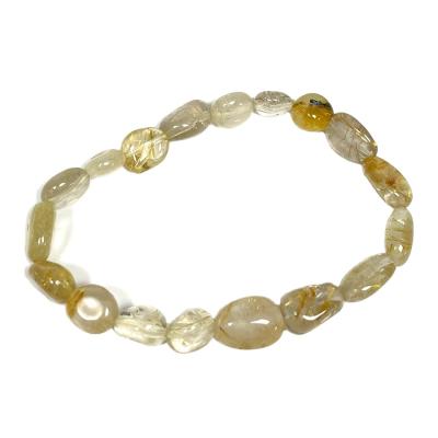 China Wholesale Nice FASHIONABLE Vintage Gold Crystal Golden Quartz Rutil Ball Natural Quartz Beads Bracelets for sale