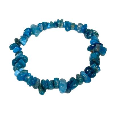 China Wholesaler 8mm TRENDY Unisex Genuine Energy Handmade Jewelry Beads Natural Blue Apatite Gemstones Beads Bracelet for sale