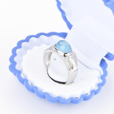 China Fine Jewelry Eco-Friendly 925 Sterling Silver Handmade Natural Crystal Stones Rings Green Blue Gemstone Adjustable Rings For Women for sale