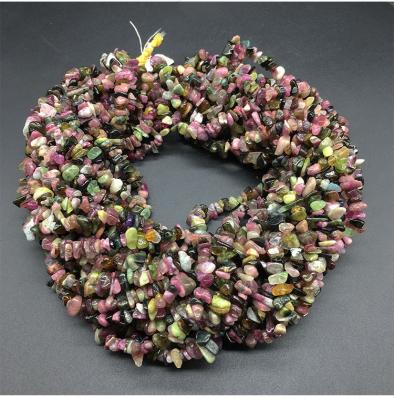 China Other Rough Uncut Tourmaline Natural Gemstone Watermelon Chips Gemstone Beads For Jewelry Manufacturer for sale