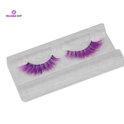 China Long Natural 9D Mink Fur Eye Lashes Colorful Mink Fur Fake Eyelashes Full Mink Lashes M104 for sale