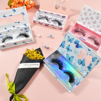 China OEM Eyelash Manufacturing Natural Long False Eyelashes Handmade Silk Eyelashes 18mm Long S009Hb 20mm Natural for sale