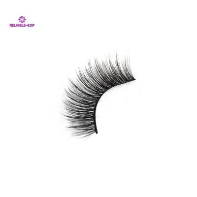 China Wholesale Silk Eyelashes S19Q 3D Strands Long Natural Silk Eyelashes Supplier for sale