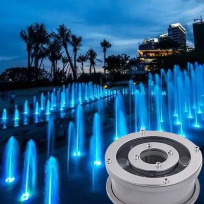 China FOUNTAIN mini floor 6W indoor water fountain designs water fountain lights IP68 and sprinkler pool RGB led fountain light for sale