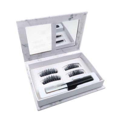 China Private Label 100% Long Lasting 3d Mink Lashes Real Lashes Magnetic Eyeliner Eyelashes Kit Custom Packaging Box for sale