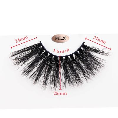 China 25mm long full natural strip real mink lasheswholesale seller with lash boxes eyelash seller customized boxes for sale