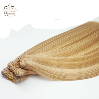 China #613 cuticle aligned meches human hair 100% straight human hair weft brazilian remy straight hair weft for sale