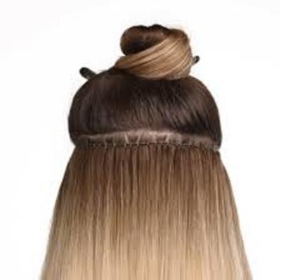 China Silky Straight Wave Best Quality Russian Cuticle Aligned Hair Hand Tied Hair Weft Extension for sale