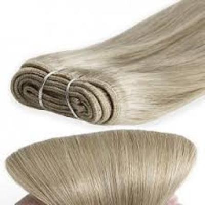 China Tangle 100% Straight Pulled Virgin Hair Remy Human Hair Weft Hair Extensions Double Bundle for sale