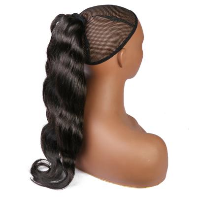 China Brazilian Ponytail 22inch Hair Clip In Ponytail Hair Extension 100g Regular Natural Full Ponytail Wig Black Brown Colors for sale